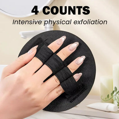 4-Pack Soft Rubber Shower Scrubbers for Gentle Exfoliation, Deep Cleansing & Smooth, Refreshed Skin