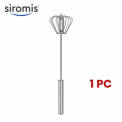 🥄Semi-Automatic Stainless Egg & Milk Whisk