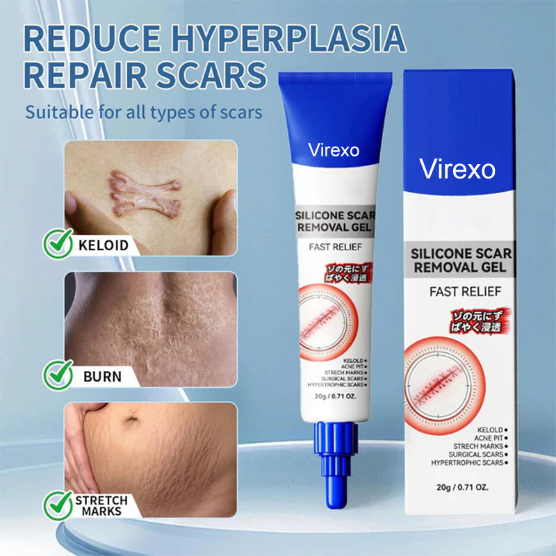 Virexo®Silicone Scar Gel for Old & New Scars — Lightweight, Fast-Absorbing Care for Face & Body