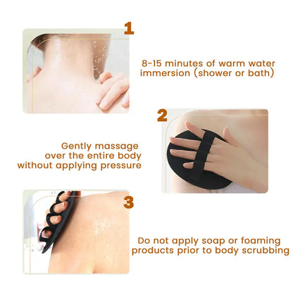 4-Pack Soft Rubber Shower Scrubbers for Gentle Exfoliation, Deep Cleansing & Smooth, Refreshed Skin
